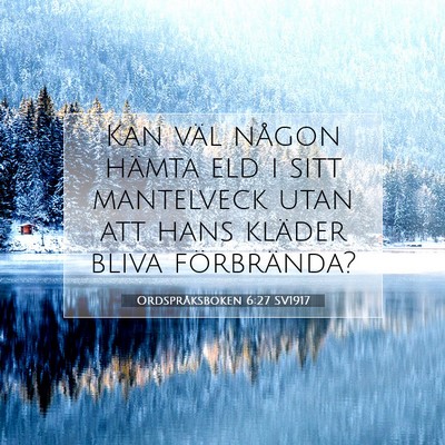 Ordspråksboken 6:27 SV1917 Bild av bibelvers