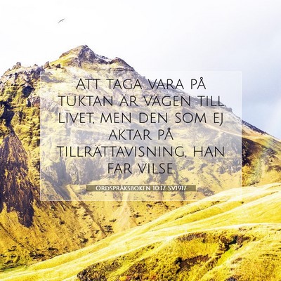 Ordspråksboken 10:17 Bibelvers Förklarad