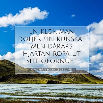 Ordspråksboken 12:23 Bibelvers Förklarad