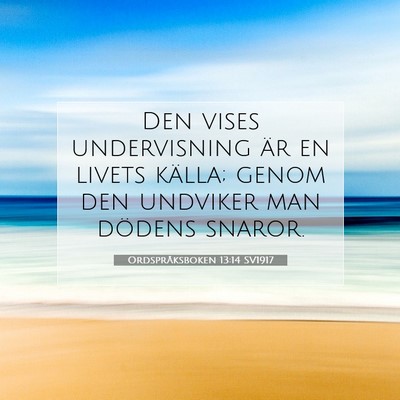 Ordspråksboken 13:14 SV1917 Bild av bibelvers