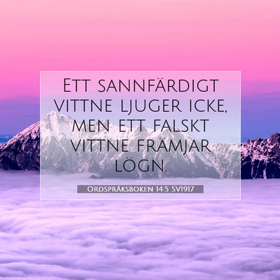 Ordspråksboken 14:5 Bibelvers Förklarad