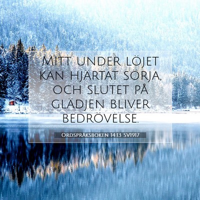 Ordspråksboken 14:13 SV1917 Bild av bibelvers