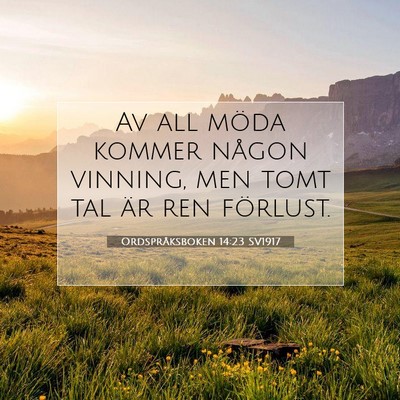 Ordspråksboken 14:23 Bibelvers Förklarad