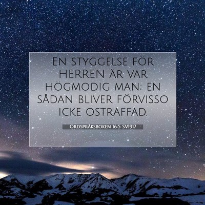 Ordspråksboken 16:5 Bibelvers Förklarad