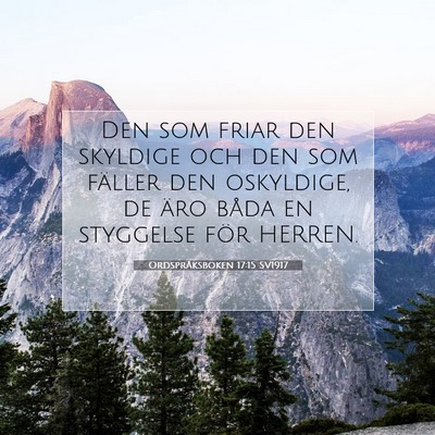 Ordspråksboken 17:15 SV1917 Bild av bibelvers