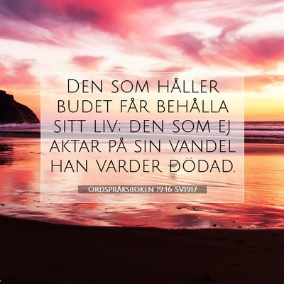 Ordspråksboken 19:16 Bibelvers Förklarad