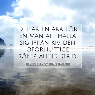 Ordspråksboken 20:3 SV1917 Bild av bibelvers