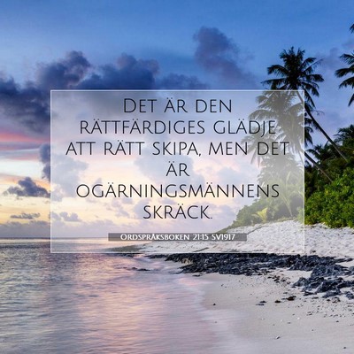 Ordspråksboken 21:15 Bibelvers Förklarad