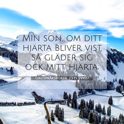 Ordspråksboken 23:15 SV1917 Bild av bibelvers