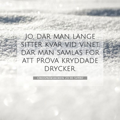 Ordspråksboken 23:30 Bibelvers Förklarad
