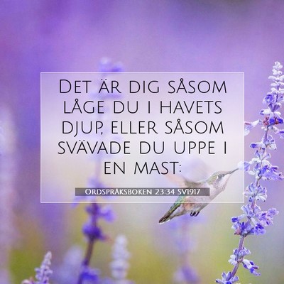 Ordspråksboken 23:34 Bibelvers Förklarad