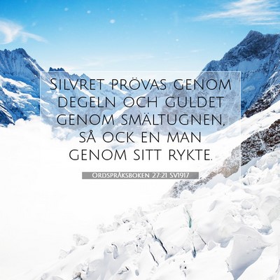 Ordspråksboken 27:21 SV1917 Bild av bibelvers