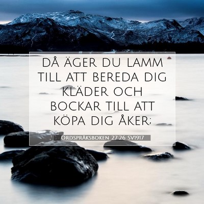 Ordspråksboken 27:26 Bibelvers Förklarad