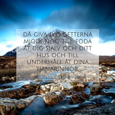 Ordspråksboken 27:27 Bibelvers Förklarad
