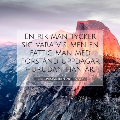 Ordspråksboken 28:11 Bibelvers Förklarad