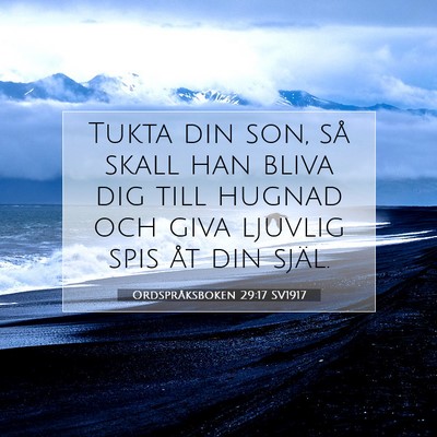 Ordspråksboken 29:17 SV1917 Bild av bibelvers