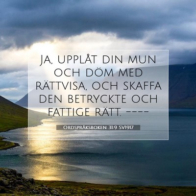 Ordspråksboken 31:9 Bibelvers Förklarad