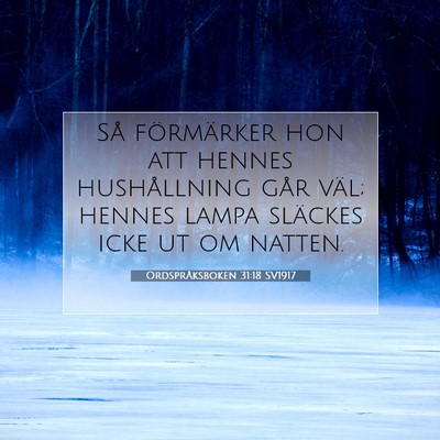 Ordspråksboken 31:18 Bibelvers Förklarad