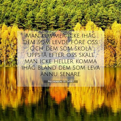 Predikaren 1:11 Bibelvers Förklarad