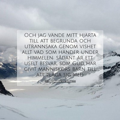 Predikaren 1:13 Bibelvers Förklarad