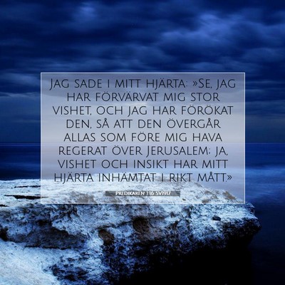 Predikaren 1:16 Bibelvers Förklarad