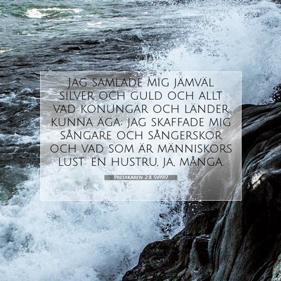 Predikaren 2:8 SV1917 Bild av bibelvers