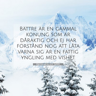 Predikaren 4:13 Bibelvers Förklarad
