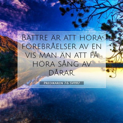 Predikaren 7:6 Bibelvers Förklarad