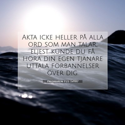 Predikaren 7:22 Bibelvers Förklarad