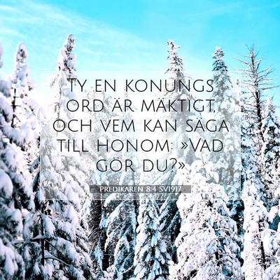 Predikaren 8:4 Bibelvers Förklarad