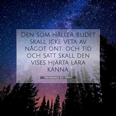 Predikaren 8:5 SV1917 Bild av bibelvers