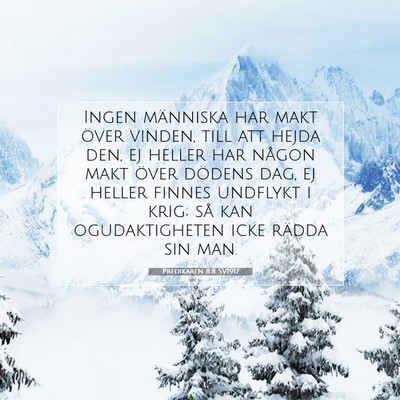 Predikaren 8:8 SV1917 Bild av bibelvers