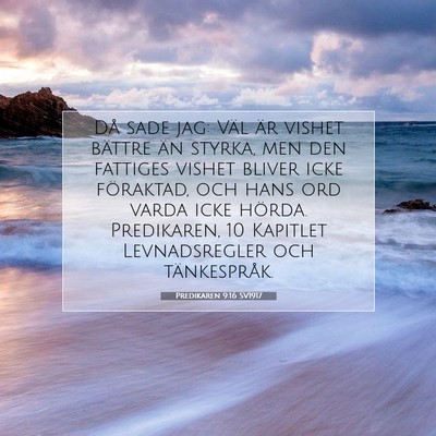 Predikaren 9:16 Bibelvers Förklarad
