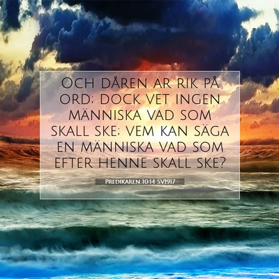 Predikaren 10:14 SV1917 Bild av bibelvers