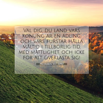 Predikaren 10:17 Bibelvers Förklarad