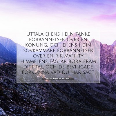 Predikaren 10:20 Bibelvers Förklarad