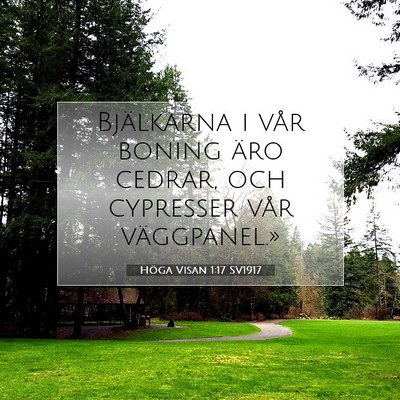 Höga Visan 1:17 SV1917 Bild av bibelvers