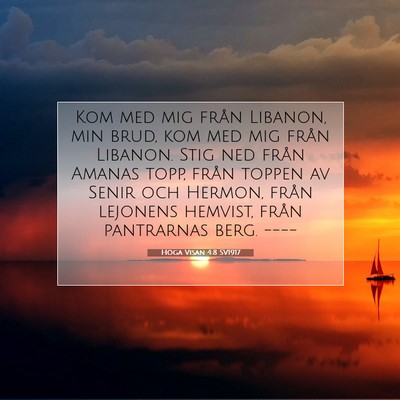Höga Visan 4:8 SV1917 Bild av bibelvers