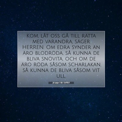 Jesaja 1:18 SV1917 Bild av bibelvers