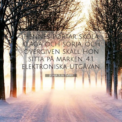 Jesaja 3:26 SV1917 Bild av bibelvers