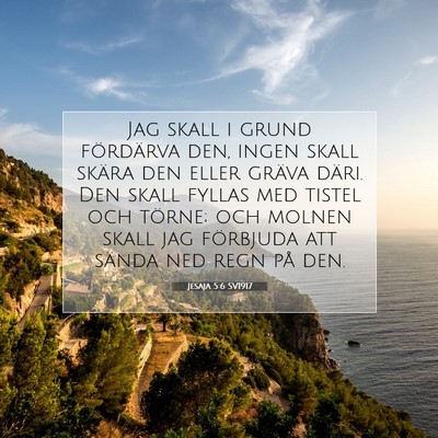 Jesaja 5:6 SV1917 Bild av bibelvers