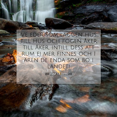 Jesaja 5:8 SV1917 Bild av bibelvers