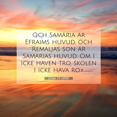Jesaja 7:9 SV1917 Bild av bibelvers