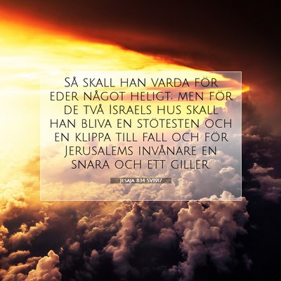 Jesaja 8:14 SV1917 Bild av bibelvers