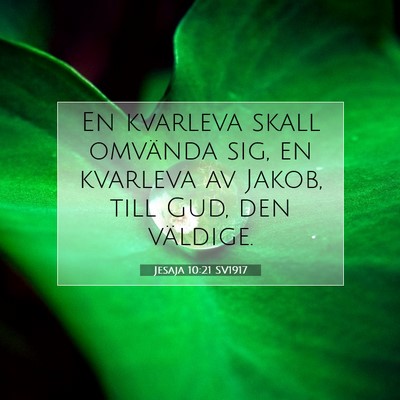 Jesaja 10:21 SV1917 Bild av bibelvers
