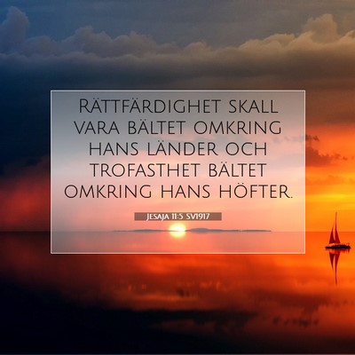 Jesaja 11:5 SV1917 Bild av bibelvers