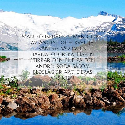 Jesaja 13:8 SV1917 Bild av bibelvers
