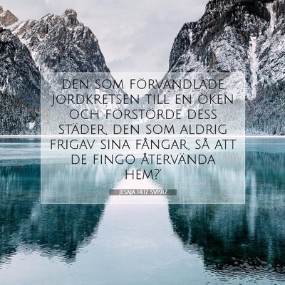 Jesaja 14:17 SV1917 Bild av bibelvers