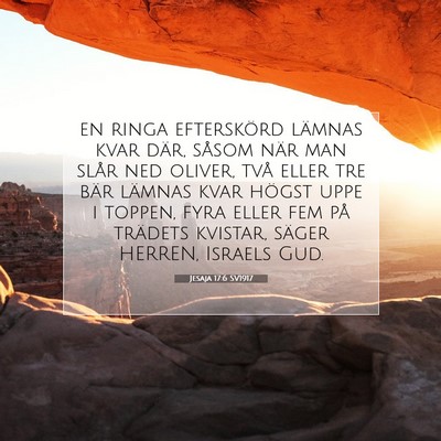 Jesaja 17:6 SV1917 Bild av bibelvers