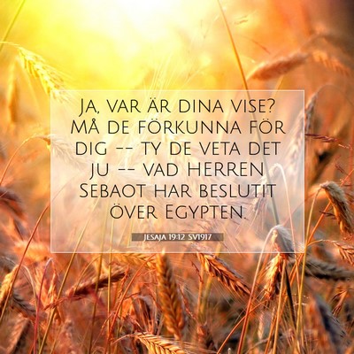 Jesaja 19:12 Bibelvers Förklarad